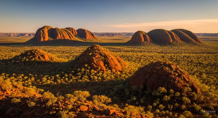 The rugged, ancient landscape of the East Kimberley region in Australia, home of the Miriwoong and Gija peoples.